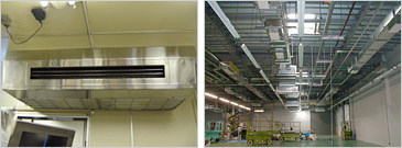 倉庫・プレハブ庫の空調・換気設備の施工